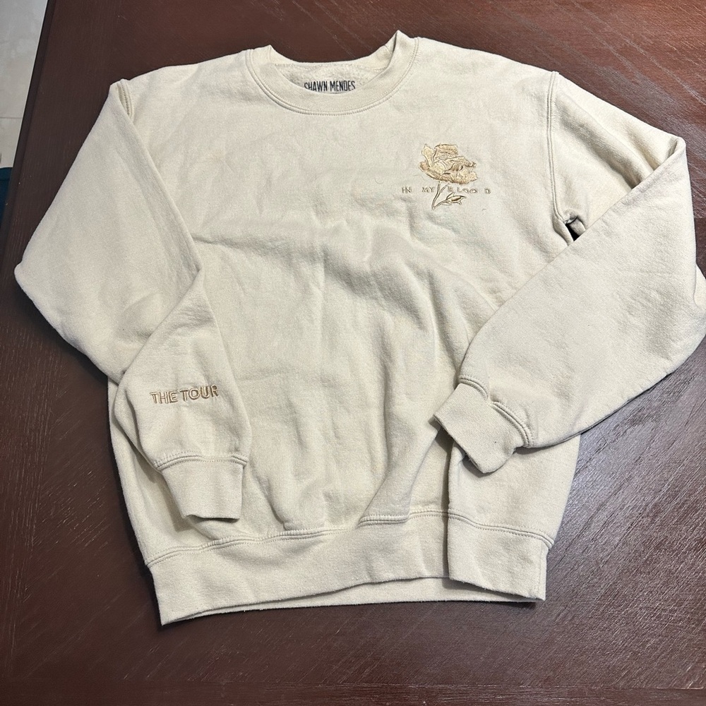 Cream Graphic Men's Sweater